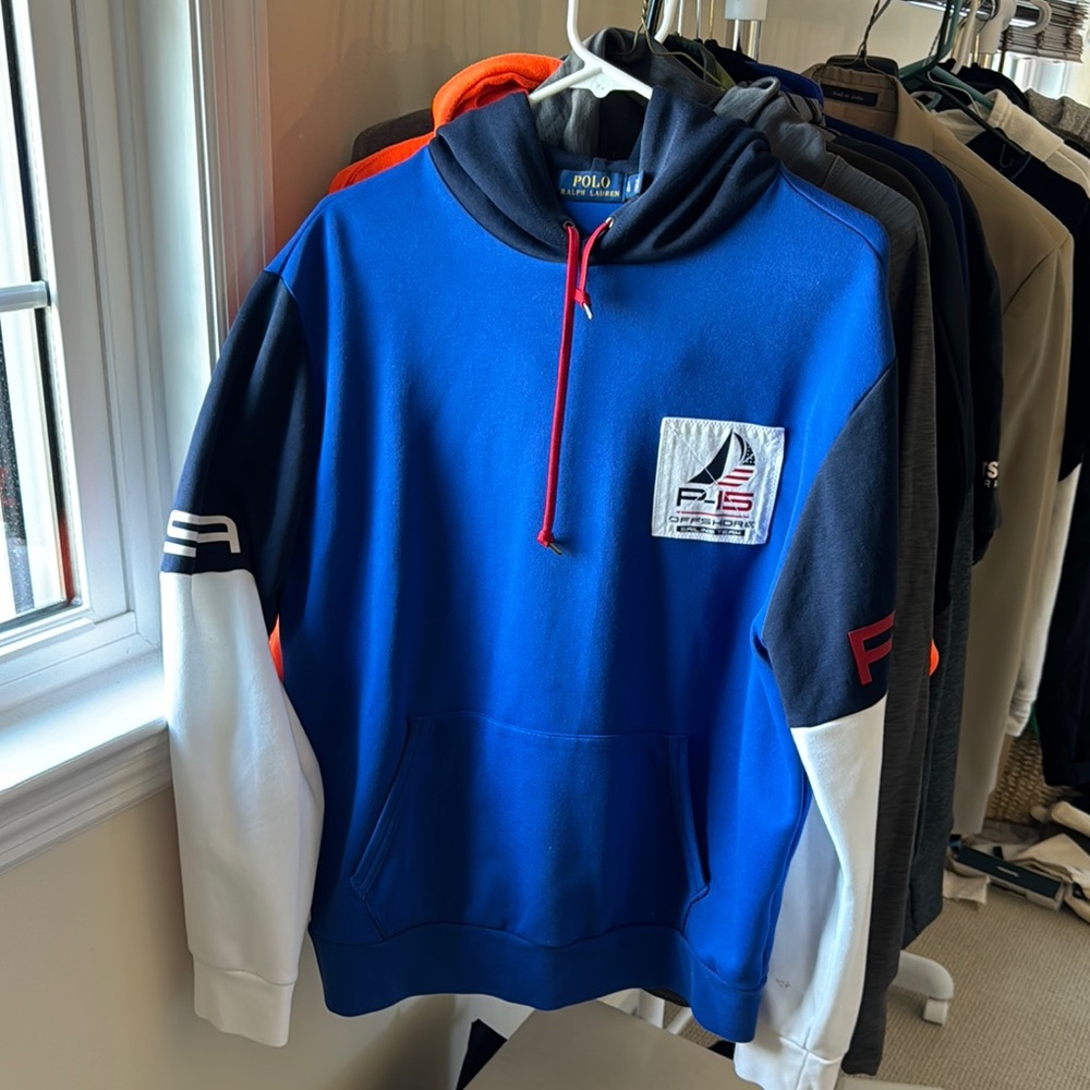 Ralph Lauren Blue and White Sweatshirt